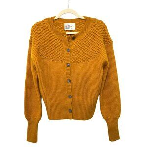 NWT Leon & Harper As Seen In French Elle Magazine Mustard Cardigan Medium